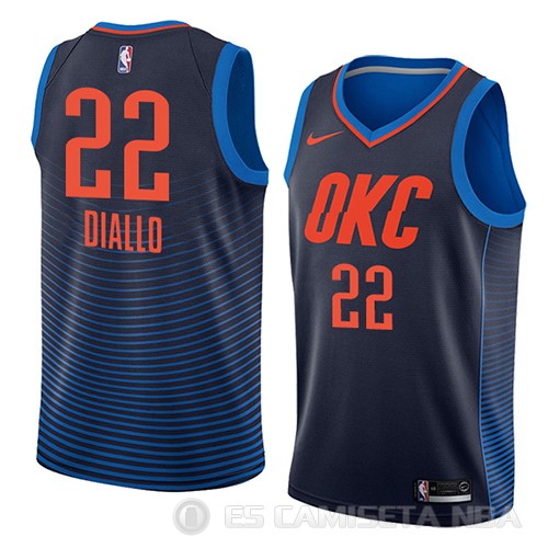 Camiseta Hamidou Diallo #22 Oklahoma City Thunder Statement 2018 Azul - Haga un click en la imagen para cerrar